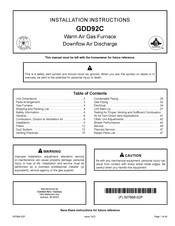 Comfort-Aire GDD92C Installation Instructions Manual