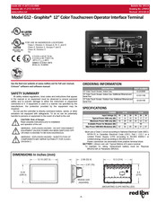 red lion GRAPHITE G12 Quick Start Manual