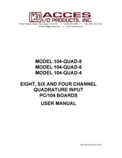Acces I/O products 104-QUAD-8 User Manual