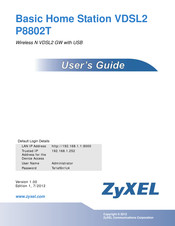 ZyXEL Communications P8802T User Manual