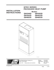 Bard QTEC QH603DA0Z Installation Instructions Manual