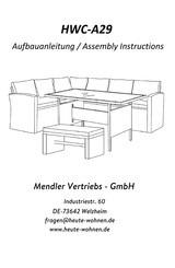 Mendler HWC-A29 Assembly Instructions Manual