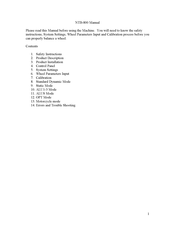 National Auto Tools NTB-800 Manual