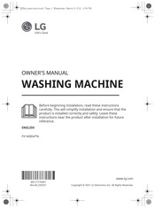 LG FV1408S4WN Owner's Manual