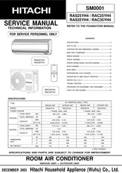 Hitachi RAS-25YH4 Service Manual