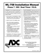 American Dryer Corp. ML-758 Installation Manual