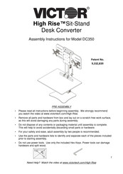 Victor High Rise DC350 Assembly Instructions Manual