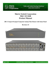 Matrix Switch Corporation MSC-XV3248 Product Manual