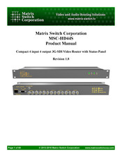 Matrix Switch Corporation MSC-HD44S Product Manual
