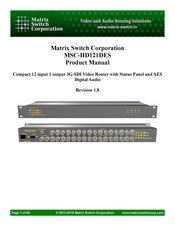 Matrix Switch Corporation MSC-HD121DES Product Manual