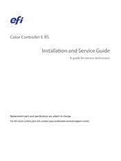 EFI E-85 Installation And Service Manual
