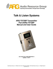 ARG ARG-TX72BP Manual And User Manual