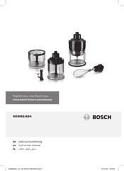 Bosch MSM881664 Instruction Manual