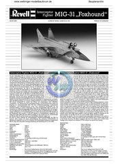 REVELL MIG-31 Manual
