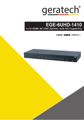 geratech EGE-6UHD-1410 Manual