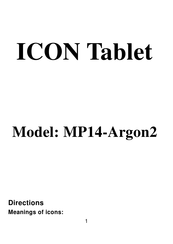ICON MP14-Argon2 Manual