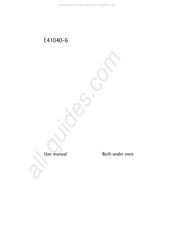 AEG Electrolux E41040-6 User Manual