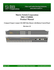 Matrix Switch Corporation MSC-UXD84L Product Manual