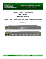 Matrix Switch Corporation MSC-HD84L Product Manual