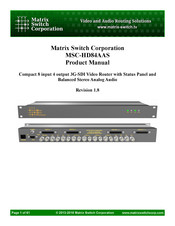 Matrix Switch Corporation MSC-HD84AAS Product Manual
