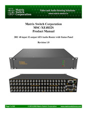 Matrix Switch Corporation MSC-XE4832S Product Manual