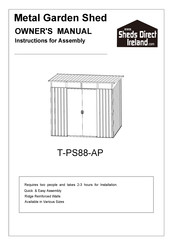 Sheds Direct Ireland T-PS88-AP Owner's Manual