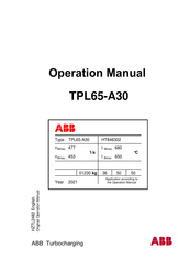ABB TPL65-A30 Operation Manual