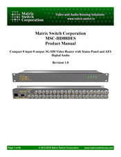 Matrix Switch Corporation MSC-HD88DES Product Manual
