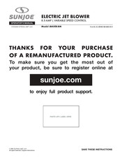 Snowjoe Sunjoe JB450E-RM Operator's Manual