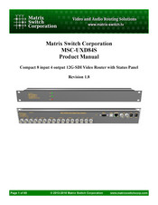Matrix Switch Corporation MSC-UXD84S Product Manual
