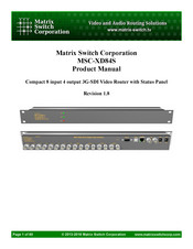 Matrix Switch Corporation MSC-XD84S Product Manual