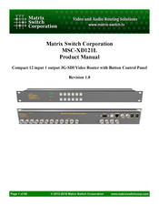Matrix Switch Corporation MSC-XD121L Product Manual