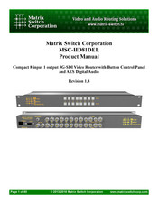 Matrix Switch Corporation MSC-HD81DEL Product Manual