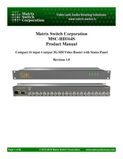 Matrix Switch Corporation MSC-HD164S Product Manual