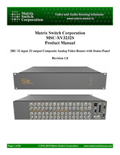 Matrix Switch Corporation MSC-XV3232S Product Manual
