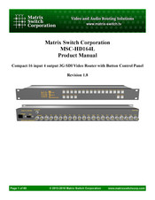 Matrix Switch Corporation MSC-HD164L Product Manual