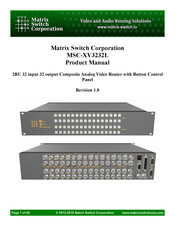 Matrix Switch Corporation MSC-XV3232L Product Manual