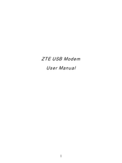 Zte MF102 User Manual