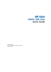 Zte MF180A Quick Manual