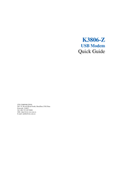 Zte K3806-Z Quick Manual