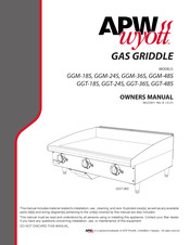 Middleby APW Wyott GGM-18S Owner's Manual