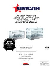 Omcan DW-CN-0035 Instruction Manual