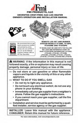 FMI TF18PE Owner's Operation And Installation Manual