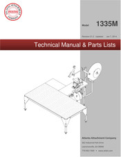 Atlanta Attachment Company 1335M Technical Manual & Parts Lists