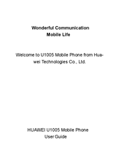 Huawei U1005 User Manual