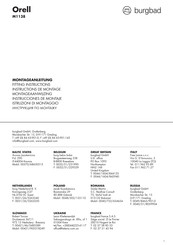 burgbad Orell M1138 Fitting Instructions Manual