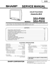 Sharp 32U-F500 Service Manual
