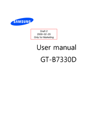 Samsung GT-B7330D User Manual