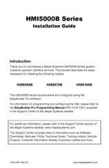 Maple Systems HMI5040B Installation Manual
