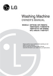 LG T8507TEDT0 Owner's Manual